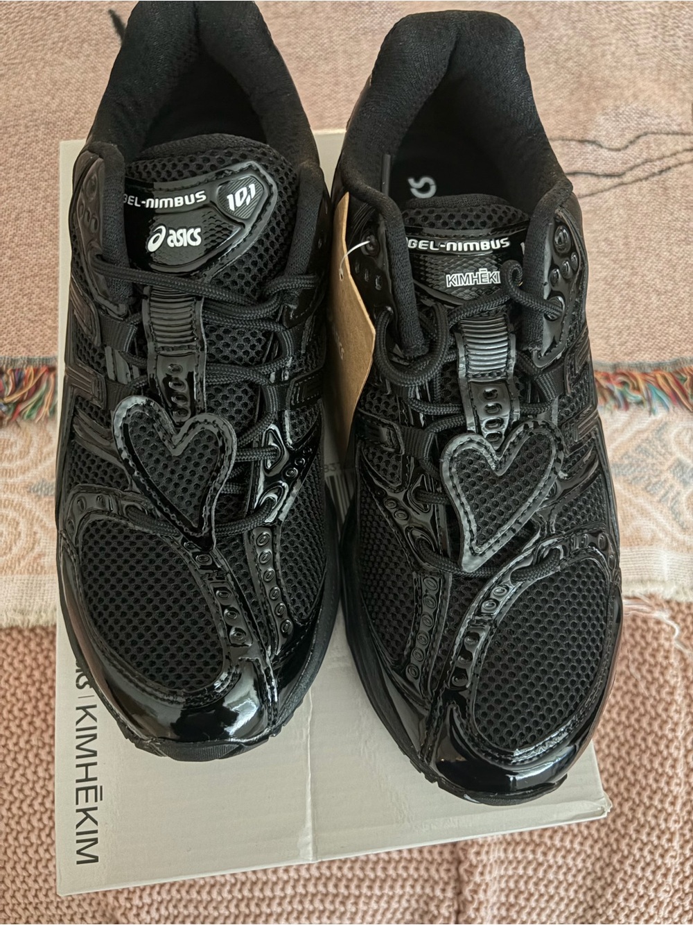 Kimhēkim x ASICS Gel Nimbus 10.1 Black/black Women’s 7/ Men’s: 5.5 New with Box